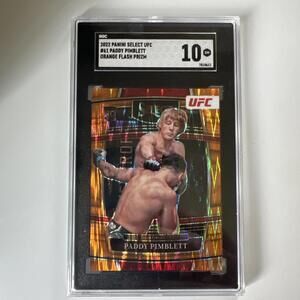 2022 PANINI SELECT UFC #61 RC PADDY PIMBLETT Orange Flash Prize SGC 10 GM